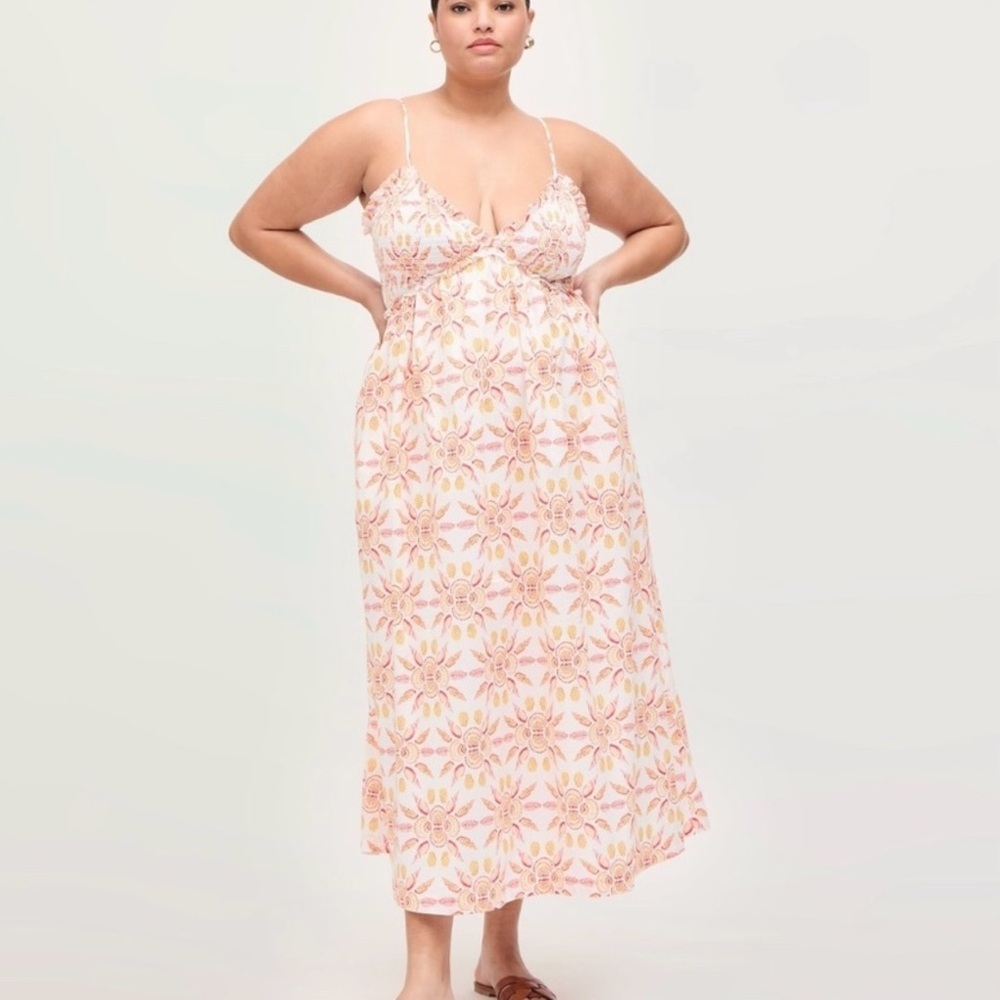 Hill House Home Sydney Nap Dress Orange  Shell Floral Dress